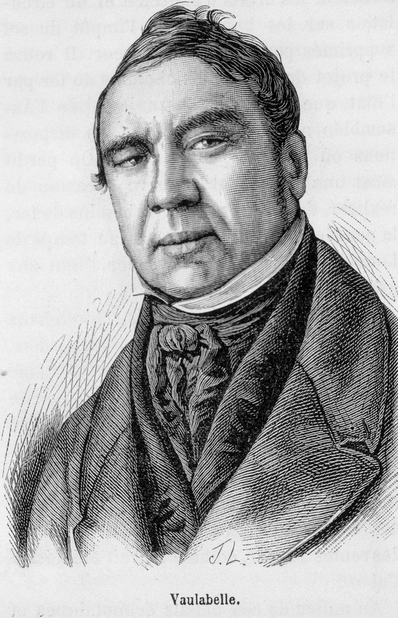 法国国民教育部长Achille Tenaille de Vaulabelle（1799-1879）的画像。 作者 未知艺术家