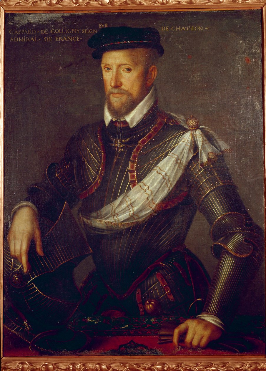 加斯帕德科利尼海军上将的肖像（1519-1572）匿名绘画。 16 世纪巴黎，新教博物馆 作者 未知艺术家