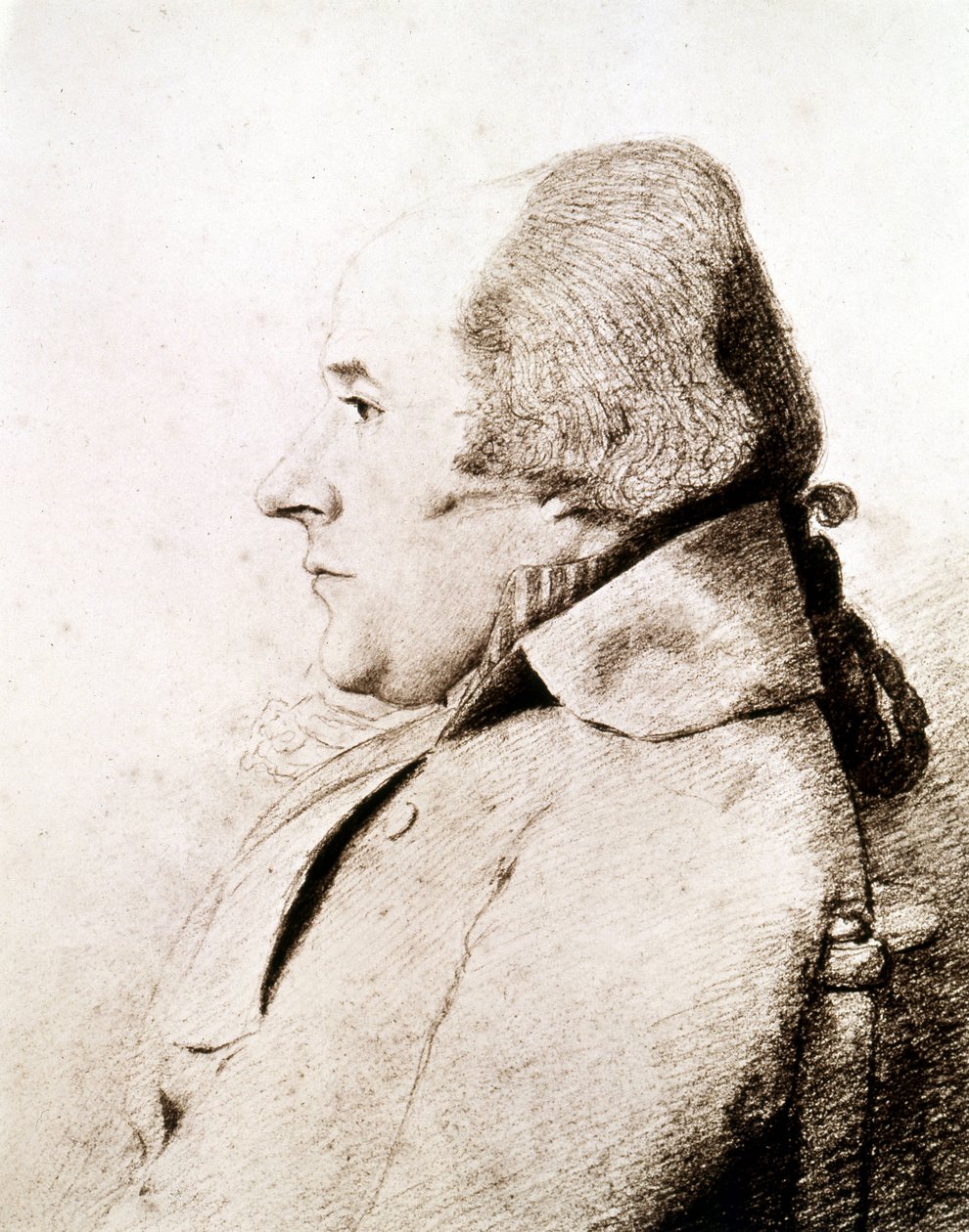 海军上将威廉·布莱 (1754 - 1817) 的肖像，他是航海家和探险家，他发现了邦蒂群岛。 作者 未知艺术家