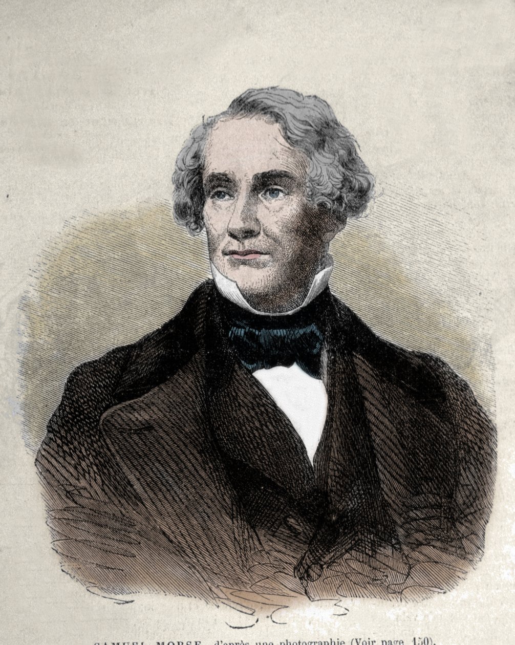 美国发明家塞缪尔·芬利·布里斯·莫尔斯 (1791-1872) 的肖像。 作者 未知艺术家