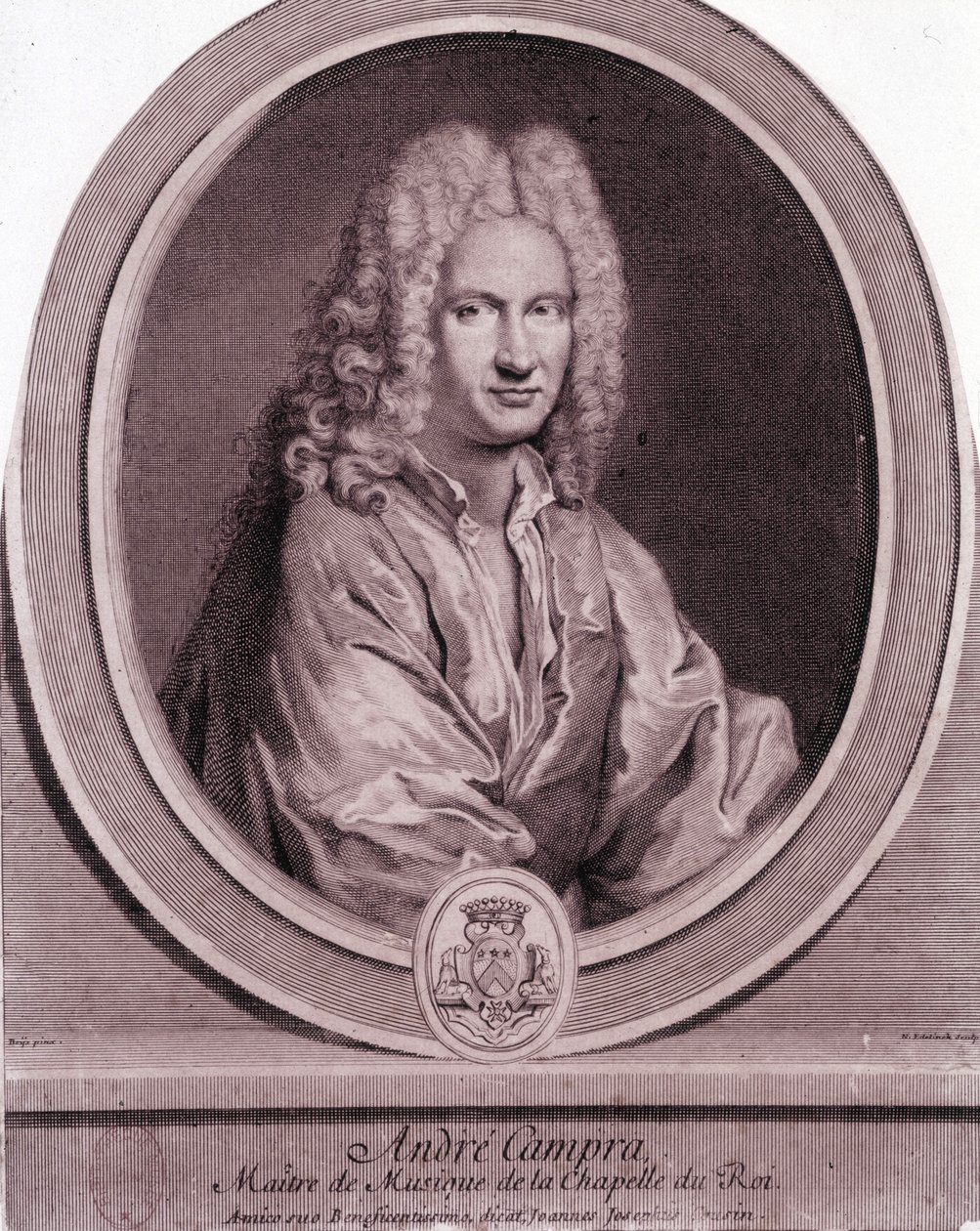 法国作曲家安德烈·坎普拉（André Campra，1660-1744 年）的肖像。 作者 未知艺术家