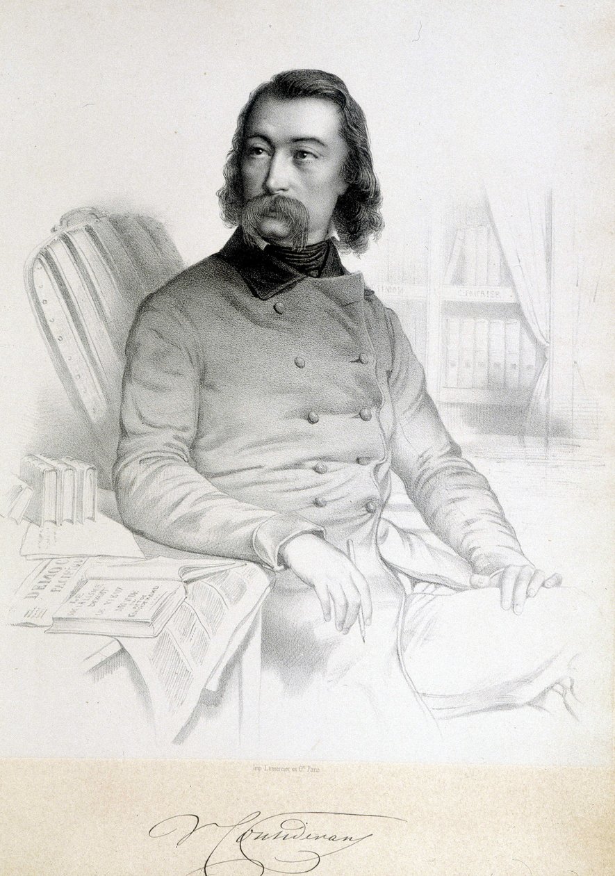 Portrait of Barthelemy Prosper Enfantin, dit le Père Enfantin (1796-1864), saint simonien (saint simonien) 作者 未知艺术家
