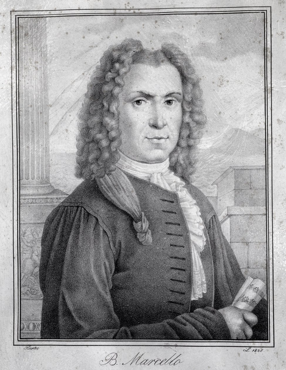 Benedetto Marcello 的肖像（雕刻） 作者 未知艺术家
