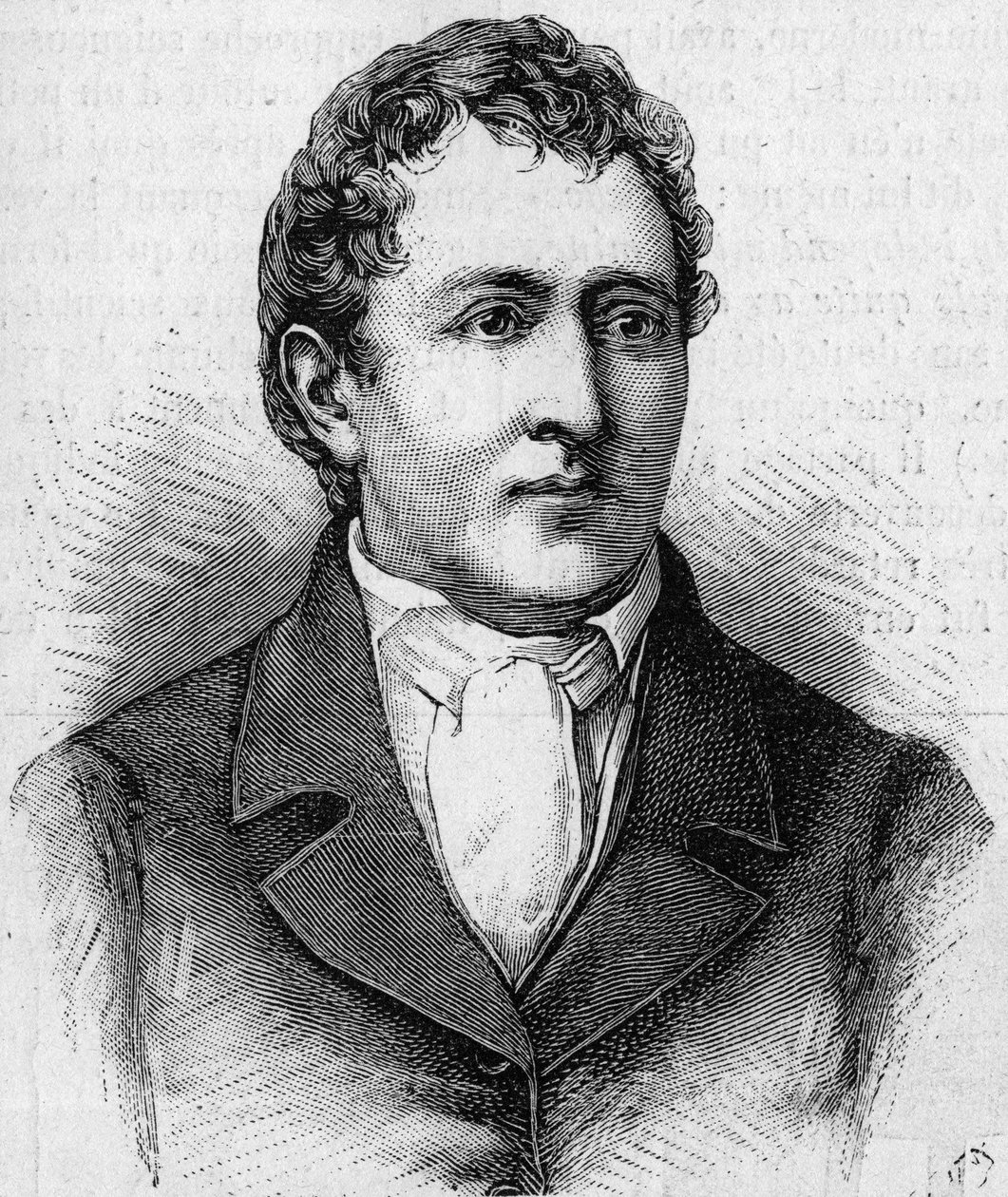 Carl Wilhelm Scheele (1742-1786)的肖像，瑞典化学家。(来自一个时代的画像）。)雕刻在1886年12月11日的《自然：科学与艺术和工业应用杂志》上。 作者 未知艺术家