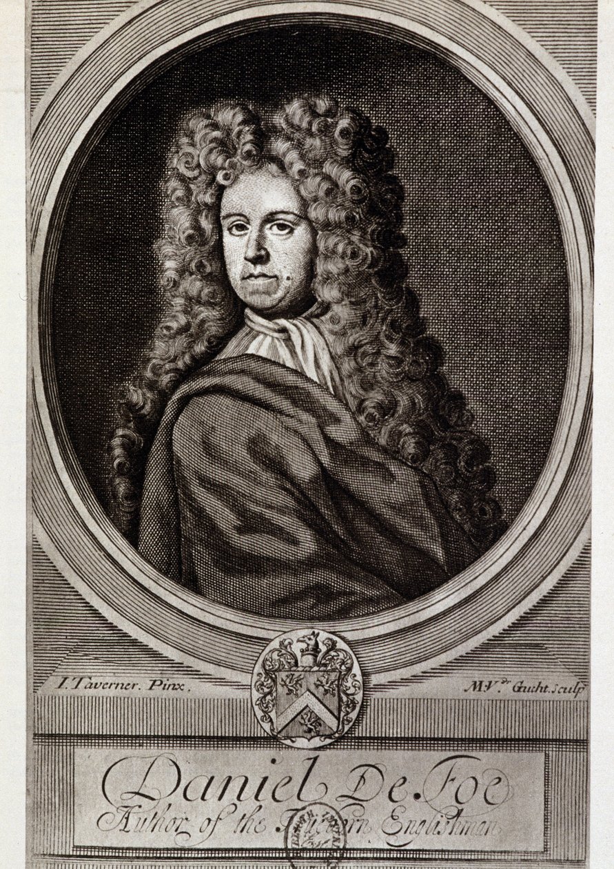 Daniel de Foe 或 Defoe 的肖像（1660 - 1731） 作者 未知艺术家
