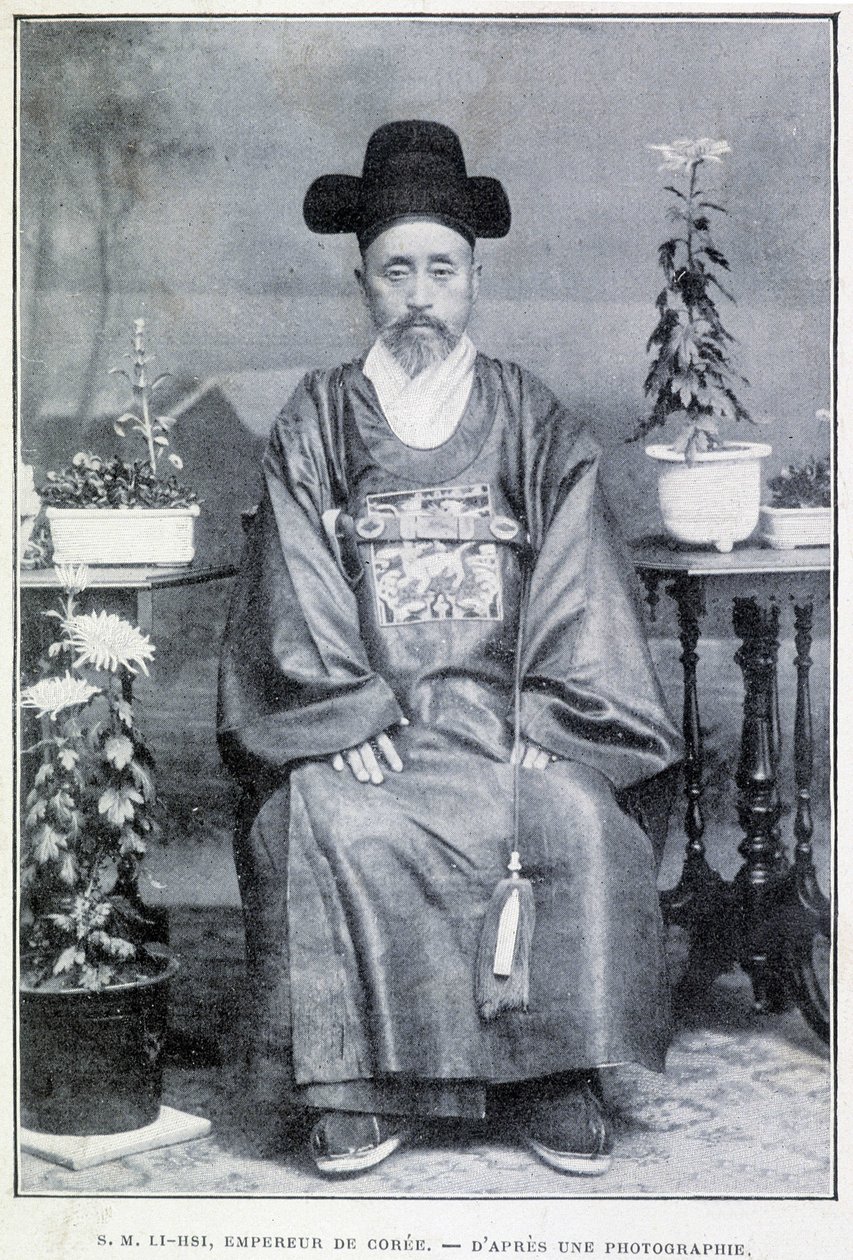 Portrait of Emperor Coreen His Majesty Li Hsi at the end of the 19th century. 作者 未知艺术家