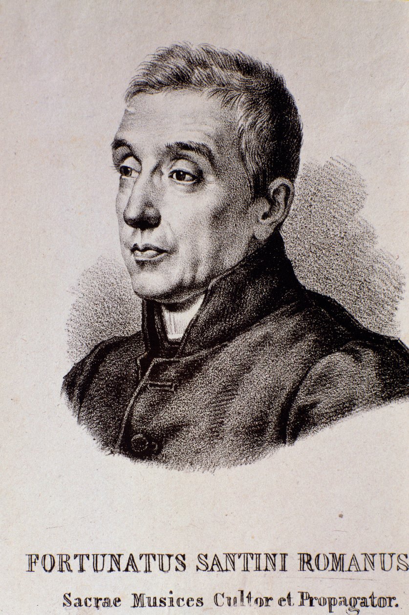 Fortunato Santini 的肖像（雕刻） 作者 未知艺术家