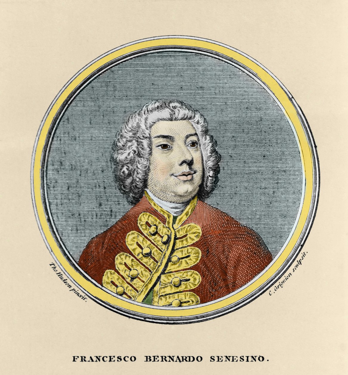 Francesco Bernardo Senesino (1680 - 1750) 的肖像。 作者 未知艺术家