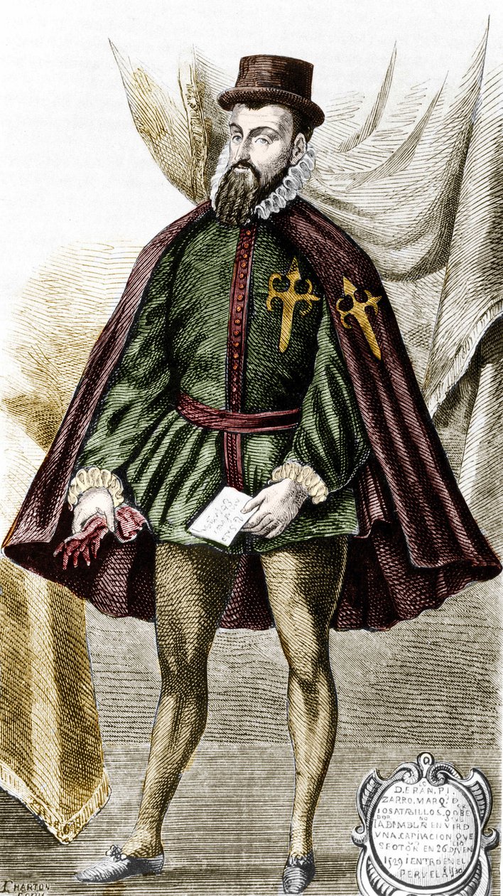 Portrait of Francisco Pizarro (fr. Francois Pizarre 作者 未知艺术家