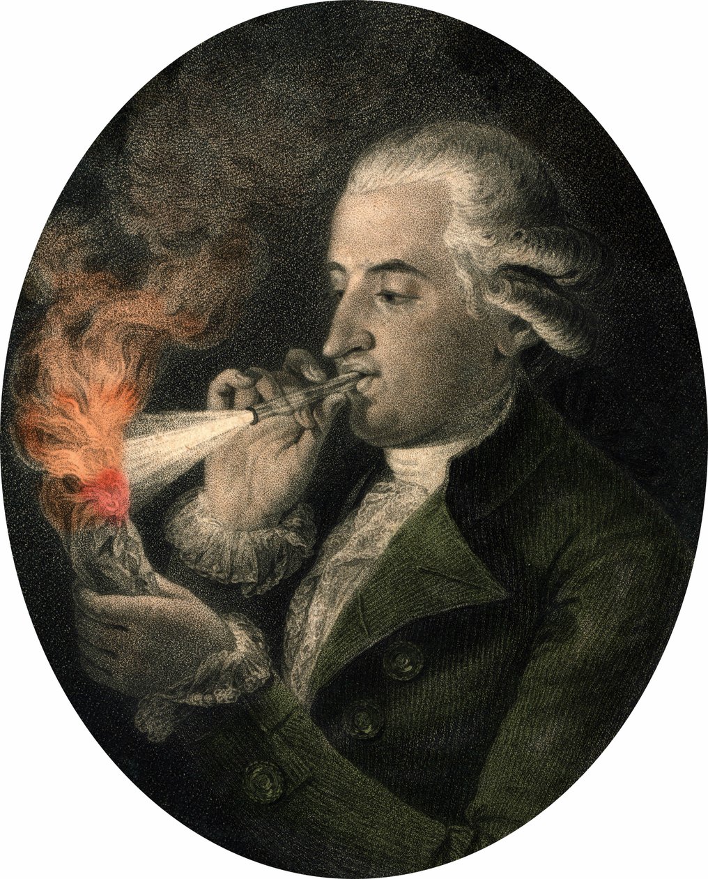 弗朗索瓦·皮拉特·德·罗齐尔 (Francois Pilatre de Rozier，1756-1785) 的肖像，法国化学家和航空航天员。 作者 未知艺术家