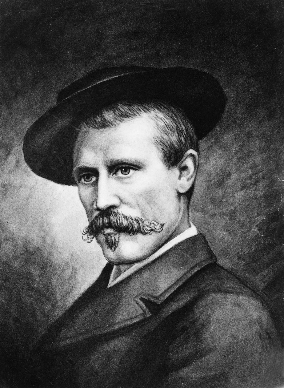 Fridtjof Nansen (1861-1930) 的肖像，挪威探险家，1897 年 作者 未知艺术家