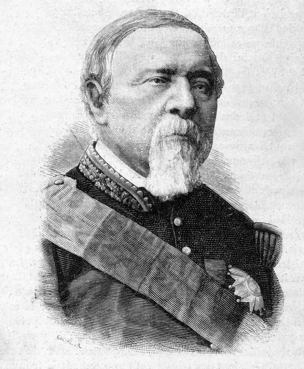 拉德米罗将军（1808-1898）的肖像--载于 "当代人"，未注明，19世纪末。 作者 未知艺术家