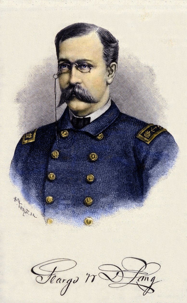 Portrait of George Washington de Long, American explorer (1844-1881). 作者 未知艺术家