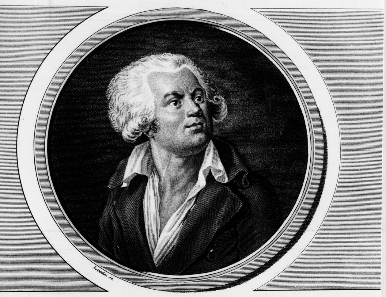 Portrait of Georges Jacques Danton, conventional lawyer (1759-1794). Engraving in “” Complete collection of historical paintings of the French revolution, in three volumes.””” 1804. 作者 未知艺术家