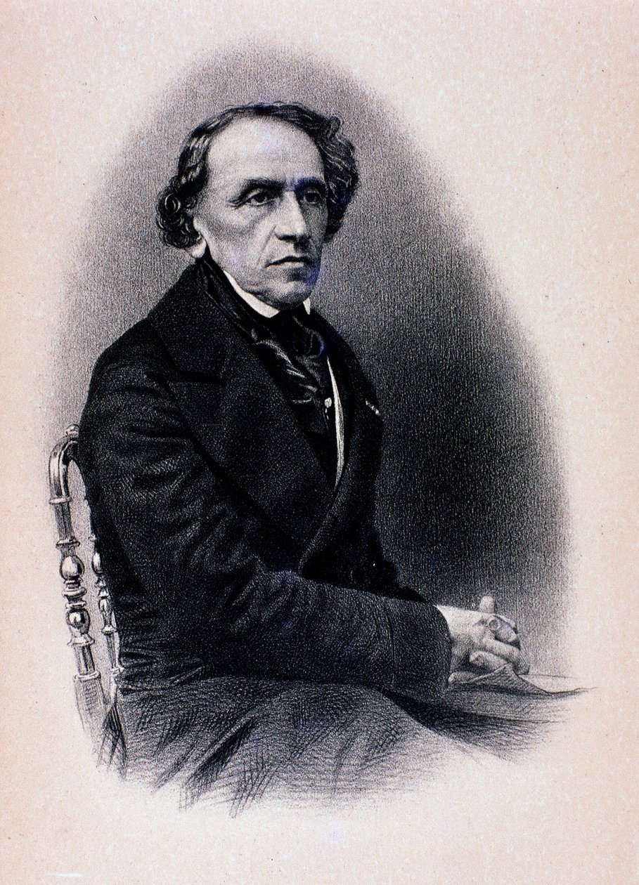 贾科莫·迈耶比尔 (Giacomo Meyerbeer) 的肖像 (雕刻) 作者 未知艺术家