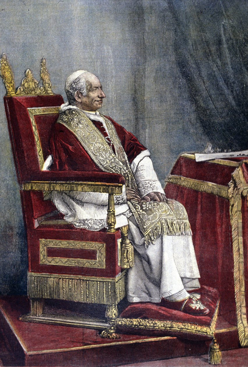 Gioacchino PECCI 的肖像，利奥十三世 (1810 - 1903)，第 254 任教皇 (1878 - 1903) 作者 未知艺术家