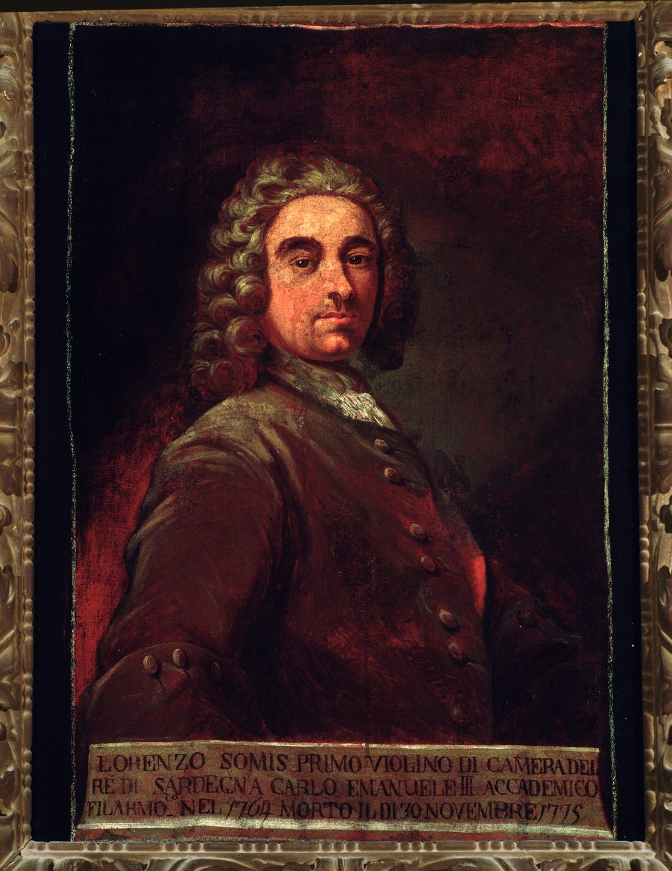 乔瓦尼·洛伦佐·索米斯（Giovanni Lorenzo Somis）的肖像（绘画 作者 未知艺术家