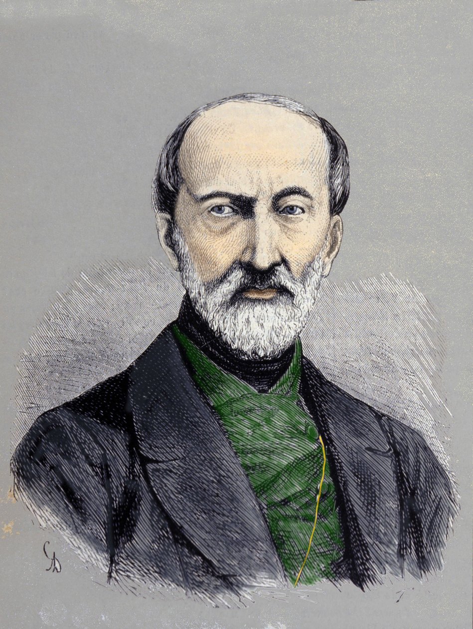 朱塞佩·马志尼 (Giuseppe Mazzini) 的肖像（1805 年或 1808 年 - 1872 年）。 作者 未知艺术家