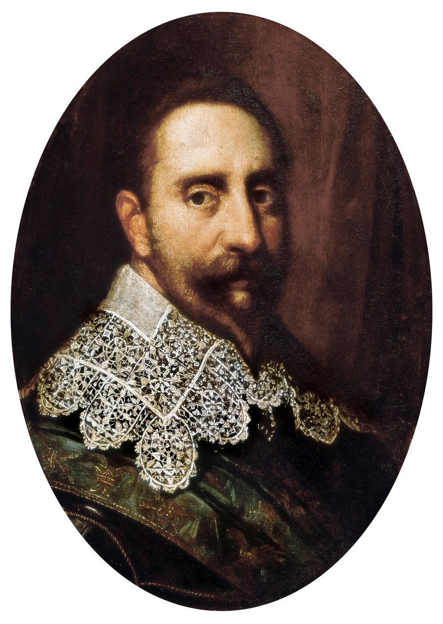 古斯塔夫-阿道夫二世 (Gustave Adolphe) (1594-1632) 的肖像，1611 年至 1632 年的瑞典国王。绘画。 帕多瓦，帕多瓦市博物馆。 作者 未知艺术家