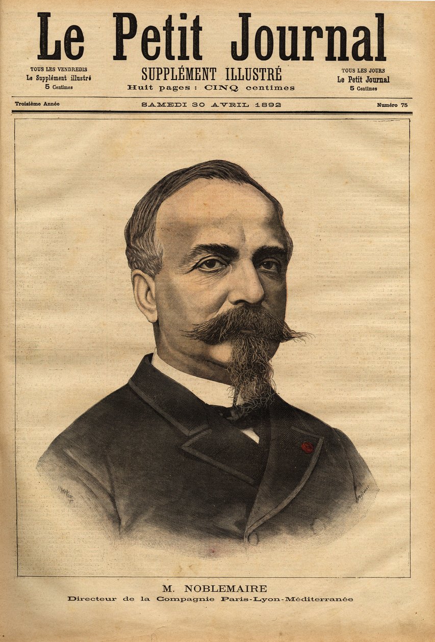 Portrait of Gustave Noblemaire (1832-1924) who, after successfully supervising the construction of the Alger-Oran railway line until 1869, returned to Paris to take over the direction of the Paris Lyon Mediterranee company, a position he maintained for 26  作者 未知艺术家