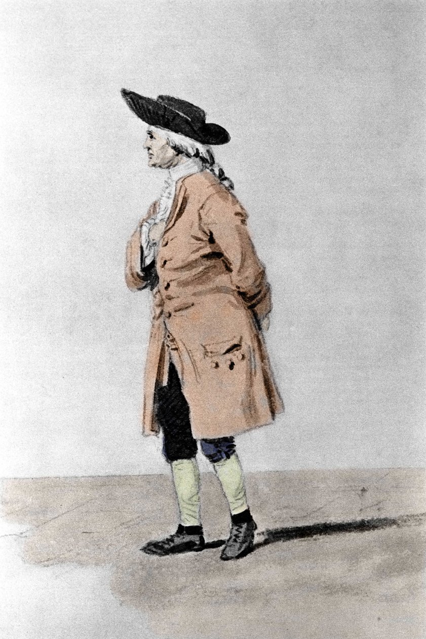 亨利·卡文迪什 (1731-1810) 的肖像，英国哲学家和化学家。 光刻，约 1851 年。 作者 未知艺术家