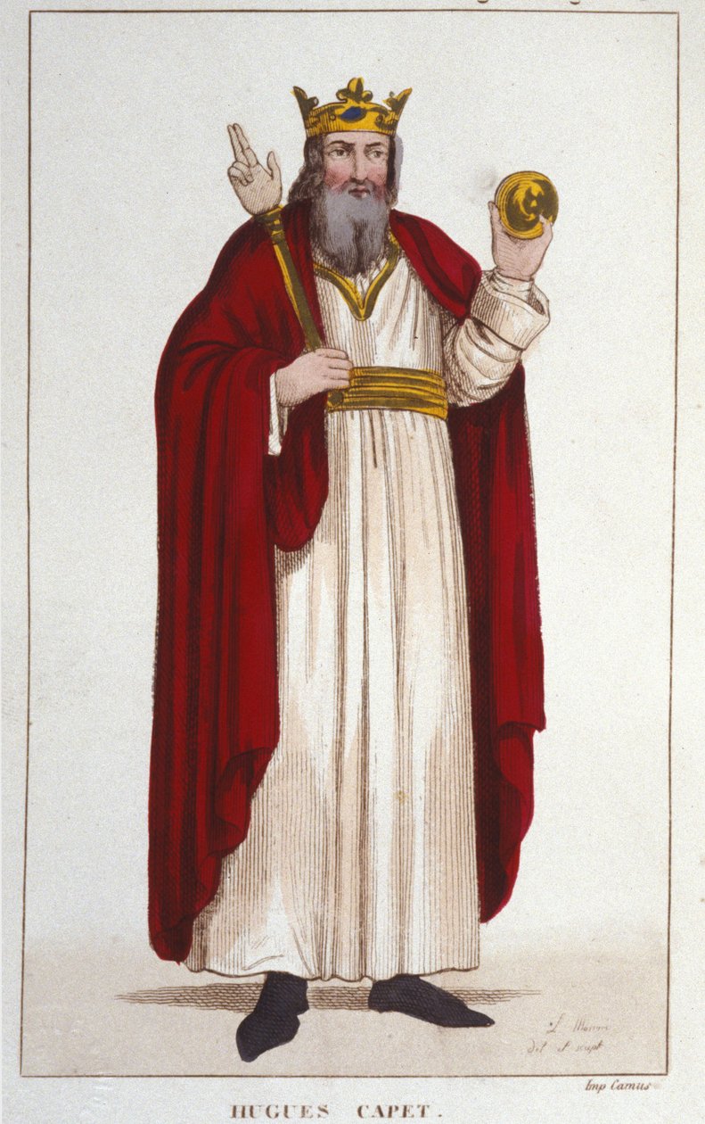 Hugues I Capet (c. 941 - 996)，法国公爵和法国国王的肖像。 作者 未知艺术家