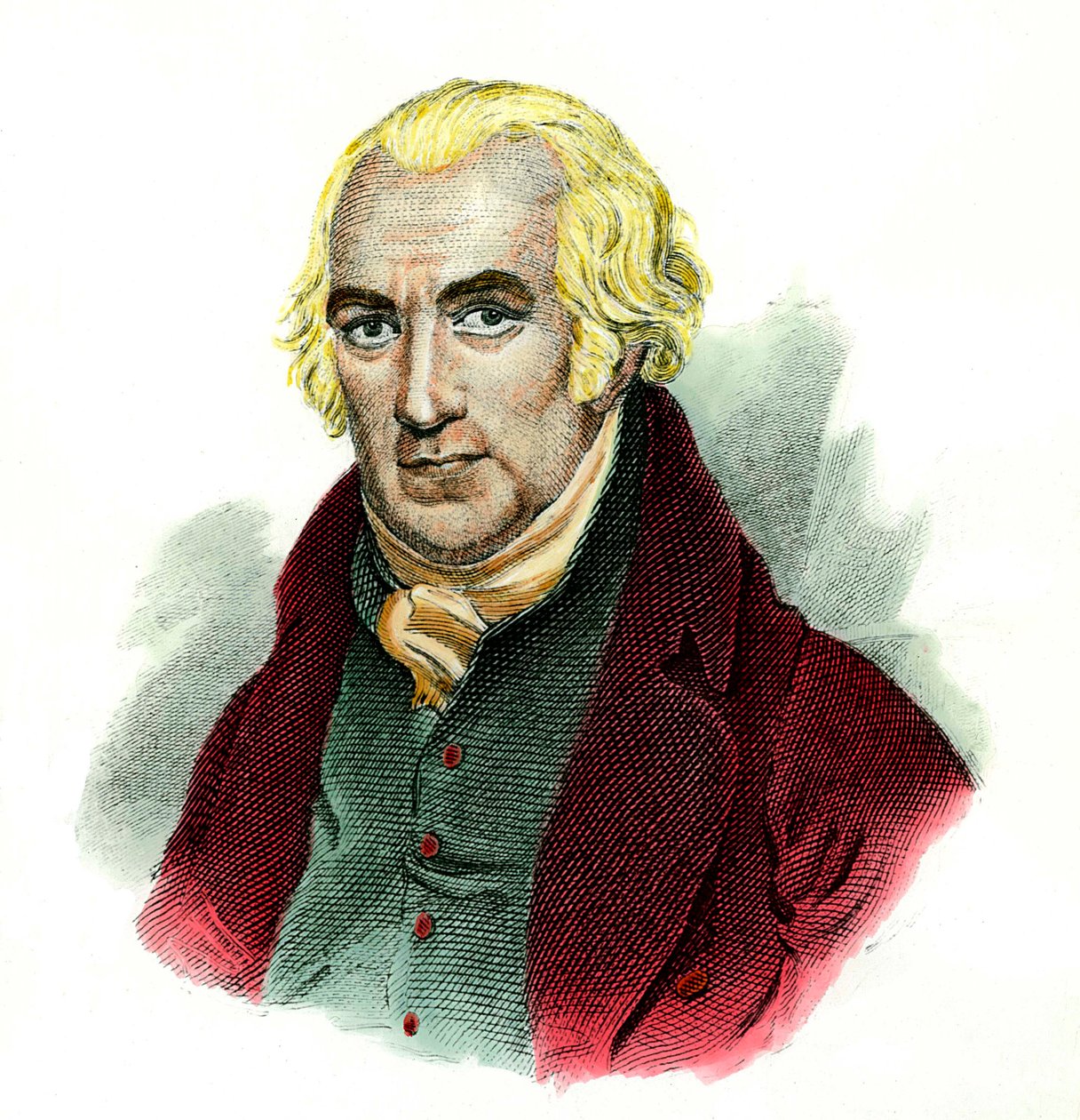 Portrait of James Watt (1736 - 1819) Scottish engineer. 作者 未知艺术家