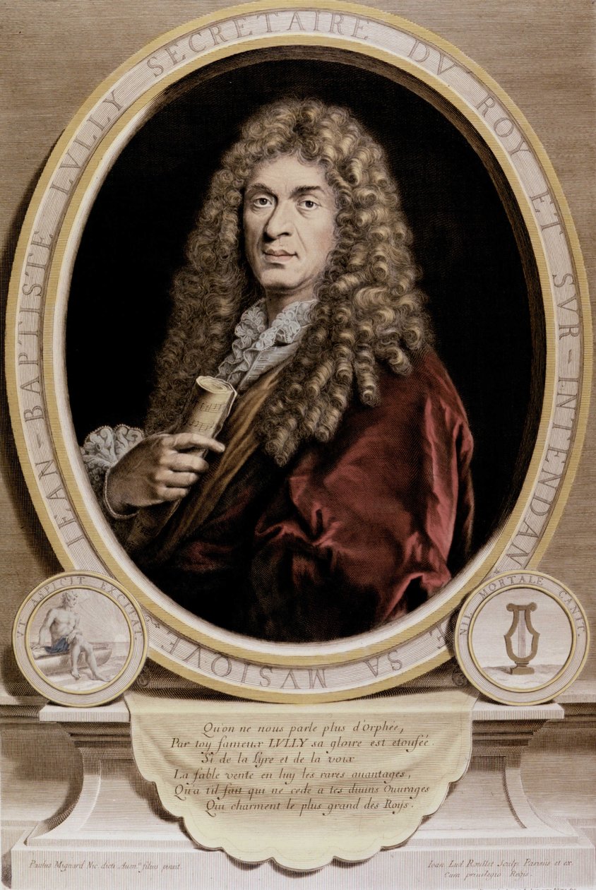 Portrait of Jean Baptiste Lully (Giovanni Battista Lulli) (1632-1687). 作者 未知艺术家