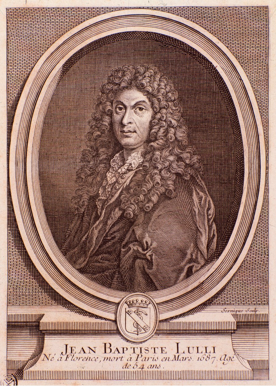 让·巴蒂斯特·卢利 (Jean Baptiste Lully) 的肖像 (雕刻 作者 未知艺术家