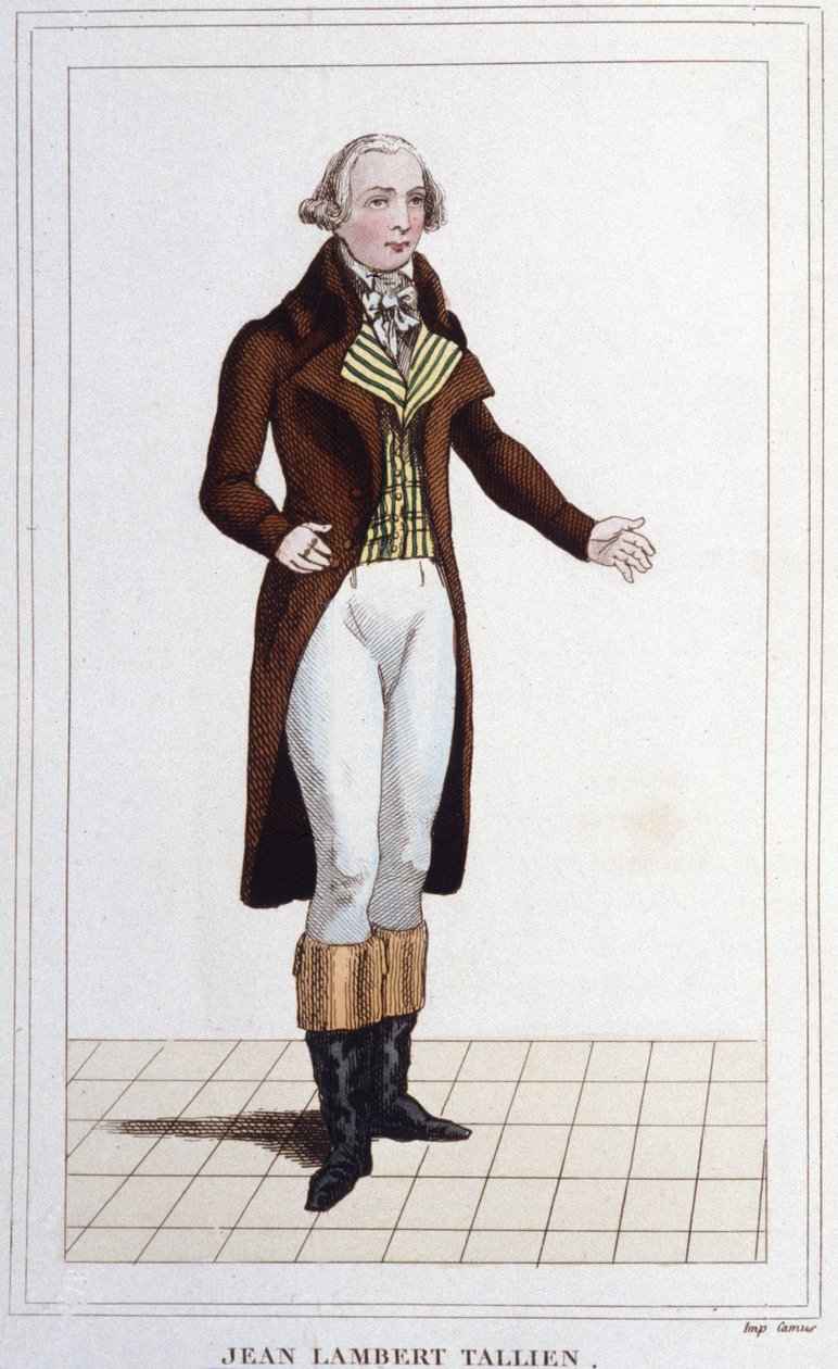 让·兰伯特 (Jean-Lambert) 塔利安的肖像。 法国政治家（1767 年至 1820 年）代表公约 1830 年版画 作者 未知艺术家