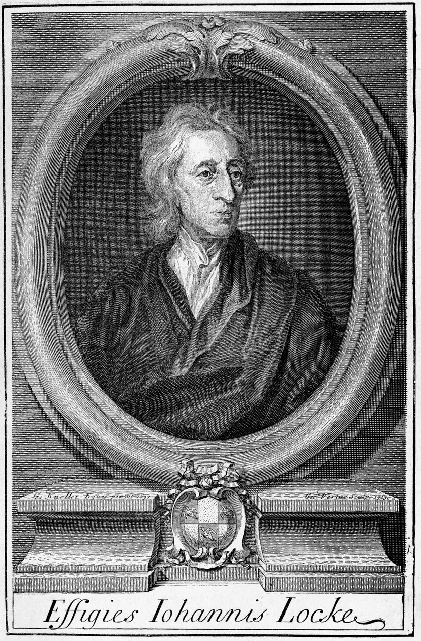 约翰-洛克（1632 - 1704）的肖像，英国哲学家。 作者 未知艺术家