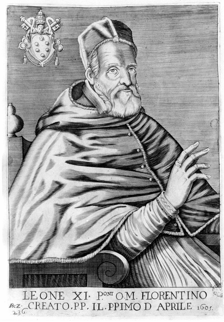 Portrait of Leo XI (Alexander of Medici) (1535 - 1605). 作者 未知艺术家