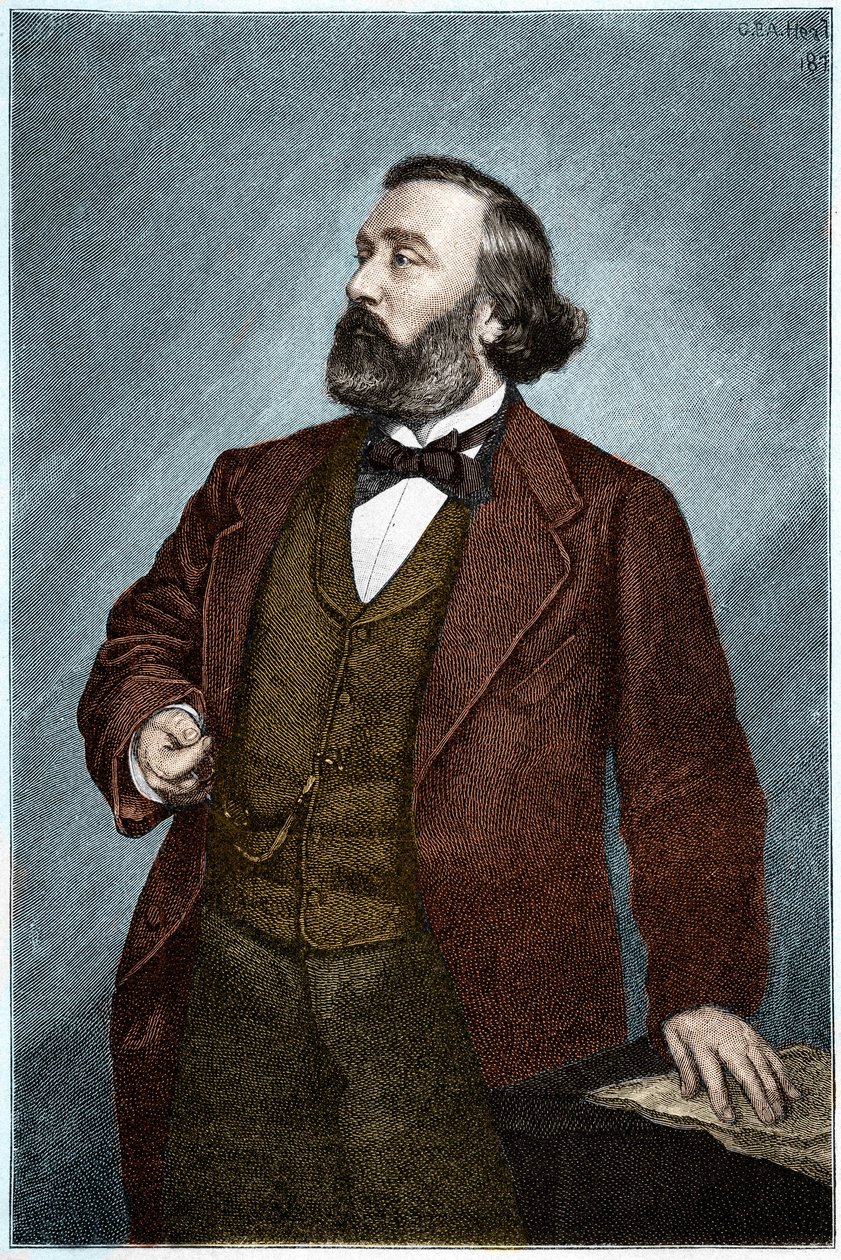 Portrait of Leon Gambetta (1838-1882), French politician. 作者 未知艺术家