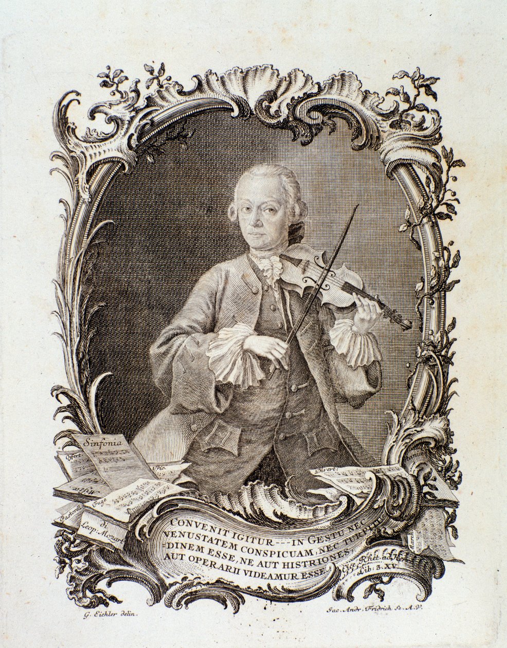 Portrait of Leopold Mozart (engraving 作者 未知艺术家
