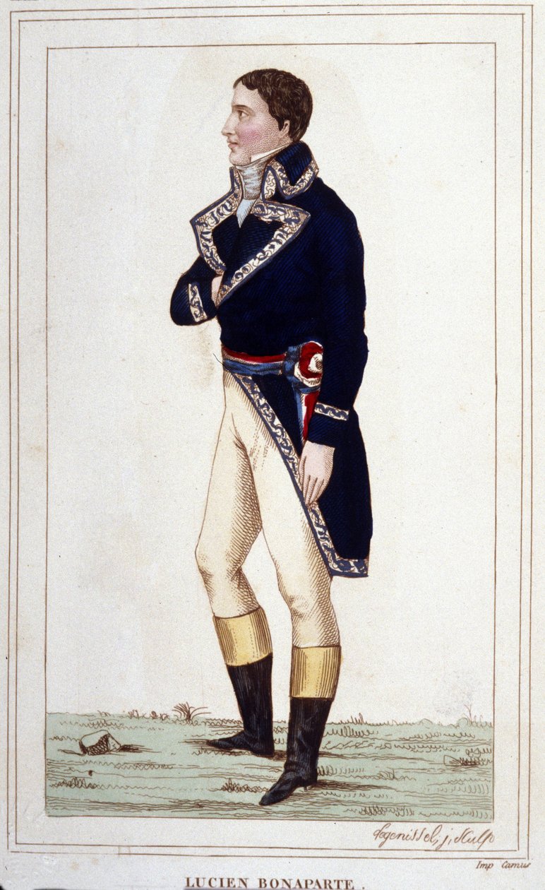 Portrait of Lucien Bonaparte (1775 -1840) engraving of 1830 作者 未知艺术家