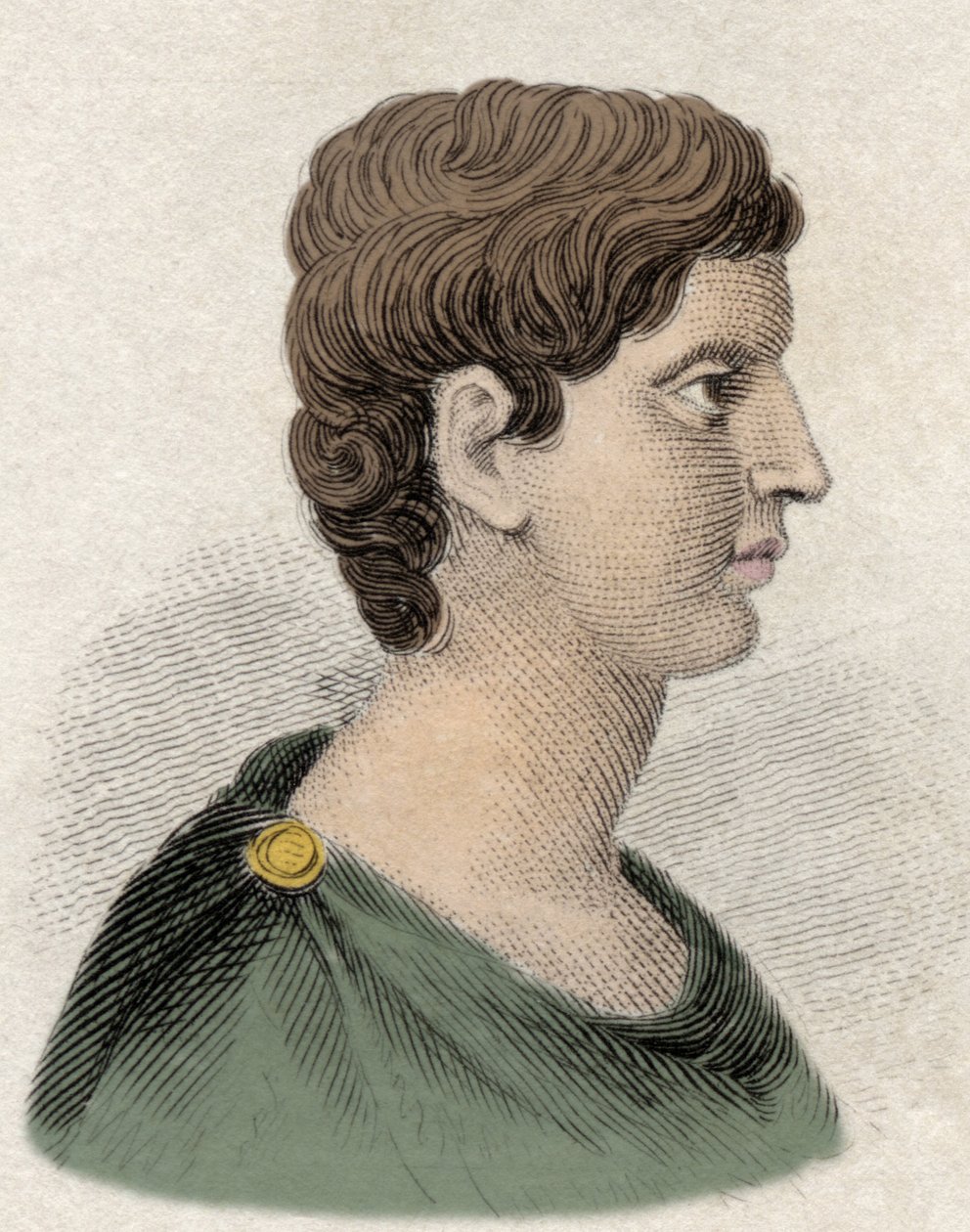 马克·安托万（Marcus Antonius）将军和罗马政治家的肖像（公元前 83 至 30 年）。 作者 未知艺术家