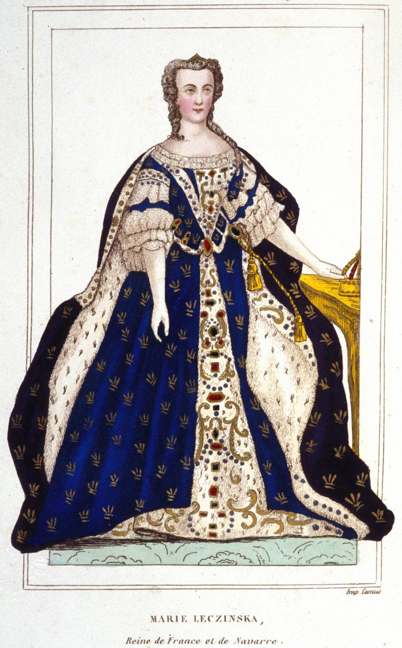 法国女王玛丽 Lescszinska 的肖像（1703-1768）（Leczinska；Lescszinka；Leszinka）。雕刻于 1830 年。 作者 未知艺术家