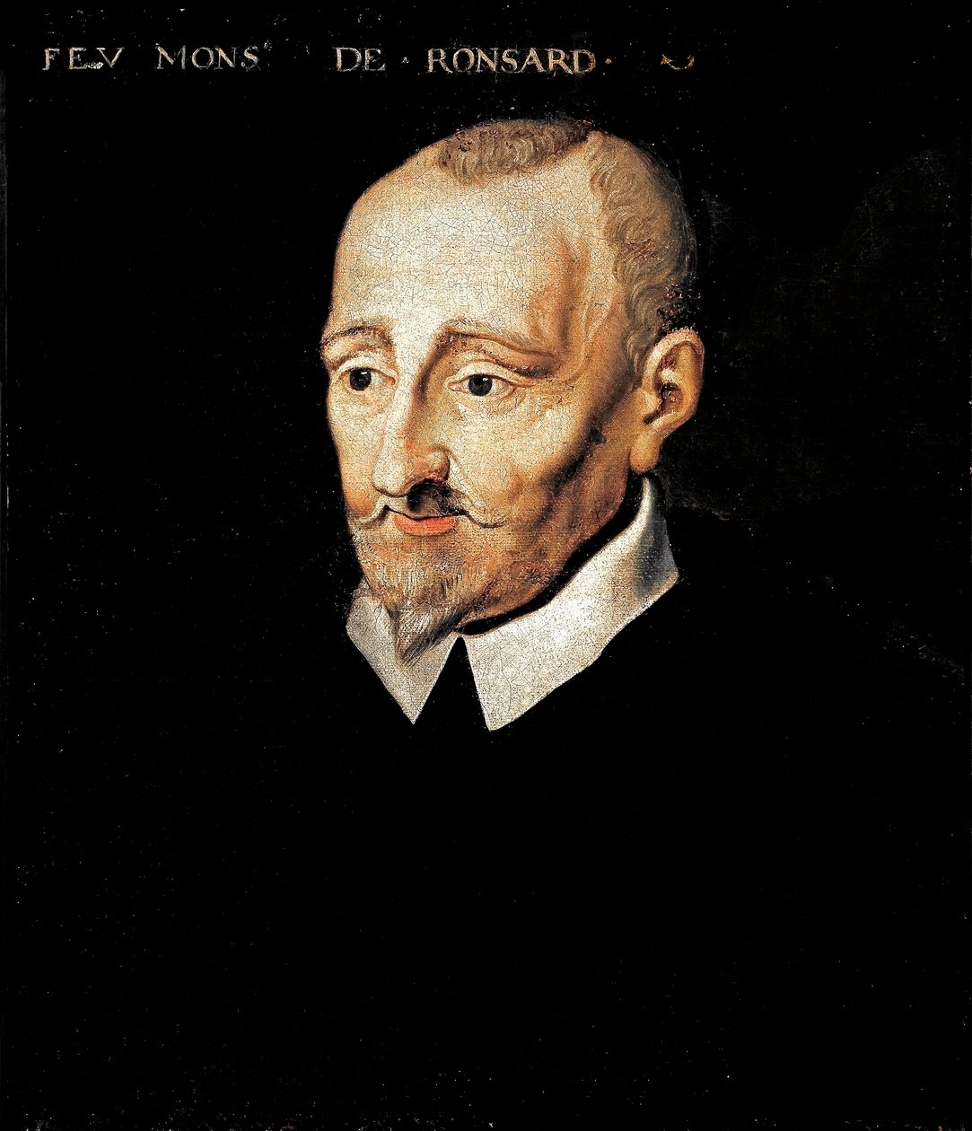 皮埃尔·德·朗萨尔 (Pierre de Ronsard) 的肖像（绘画 作者 未知艺术家