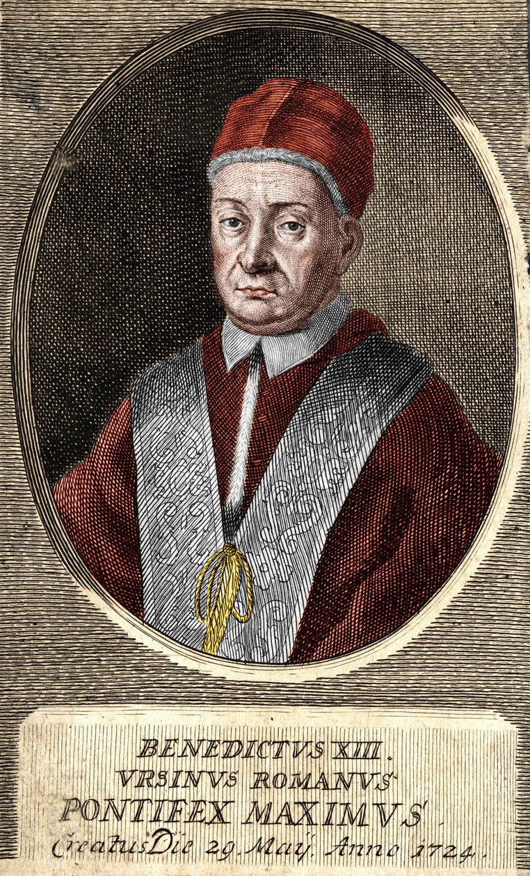 教皇本笃十三世（Vincenzo Maria Orsini）（1649-1730）的肖像，第243任教皇。 作者 未知艺术家