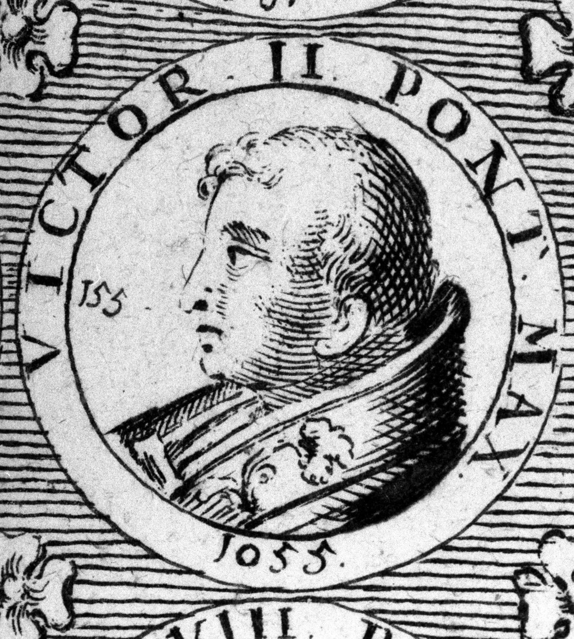Portrait of Pope Victor II (or Victor 2 died 1057). 作者 未知艺术家
