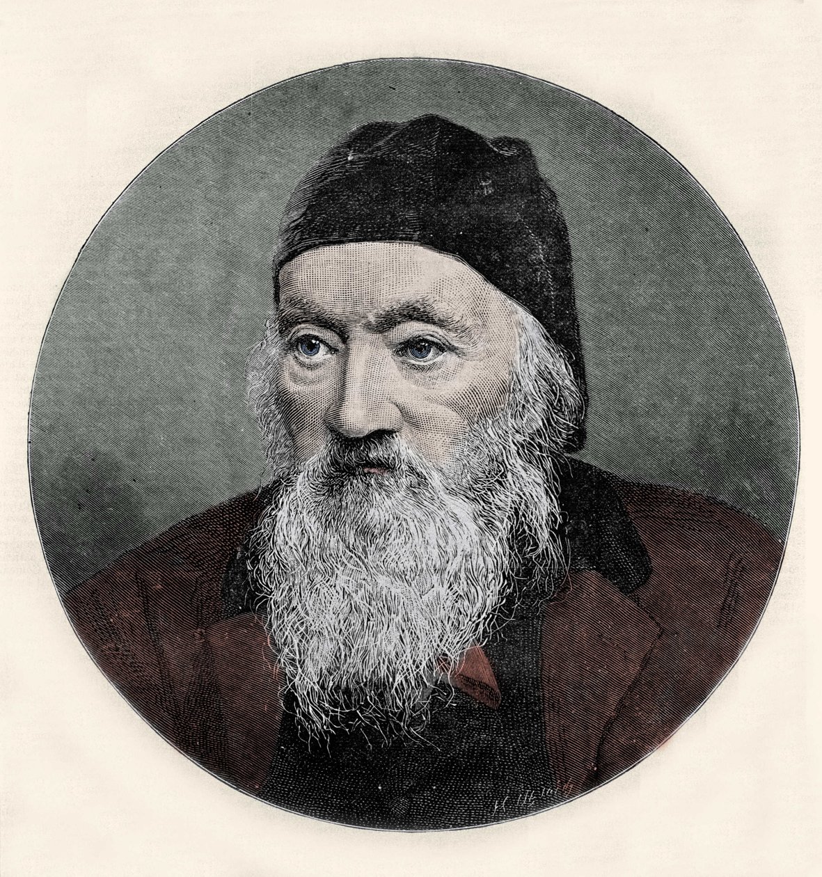 英国博物学家理查德·欧文（Richard Owen，1810-1890 年）的肖像。 作者 未知艺术家