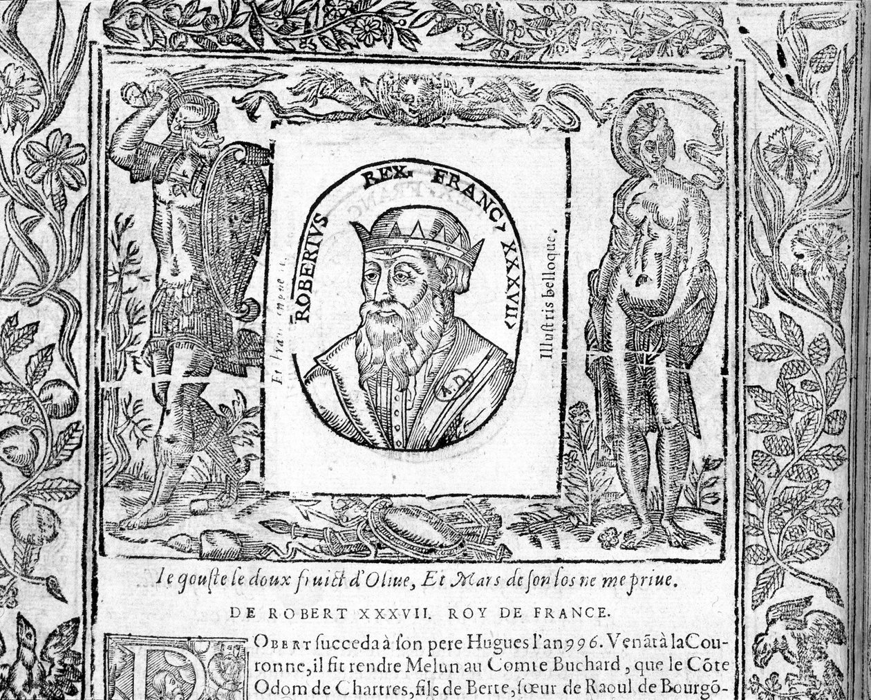 Portrait of Robert Le Pieux, King of France from 996 to 1031. 作者 未知艺术家