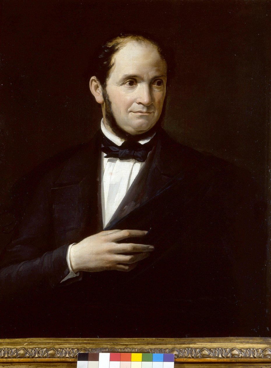 Saverio Mercadante (1795-1870) 的肖像，意大利作曲家，匿名绘画。 米兰斯卡拉剧院博物馆 作者 未知艺术家