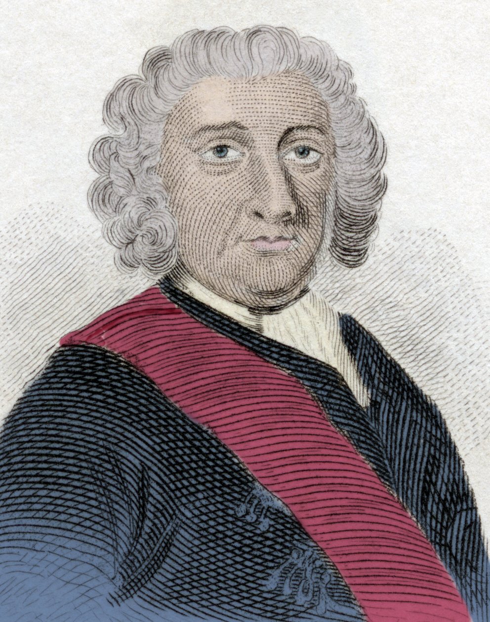彼得-沃伦爵士（1703-1752）的画像，英国海军司令。 作者 未知艺术家