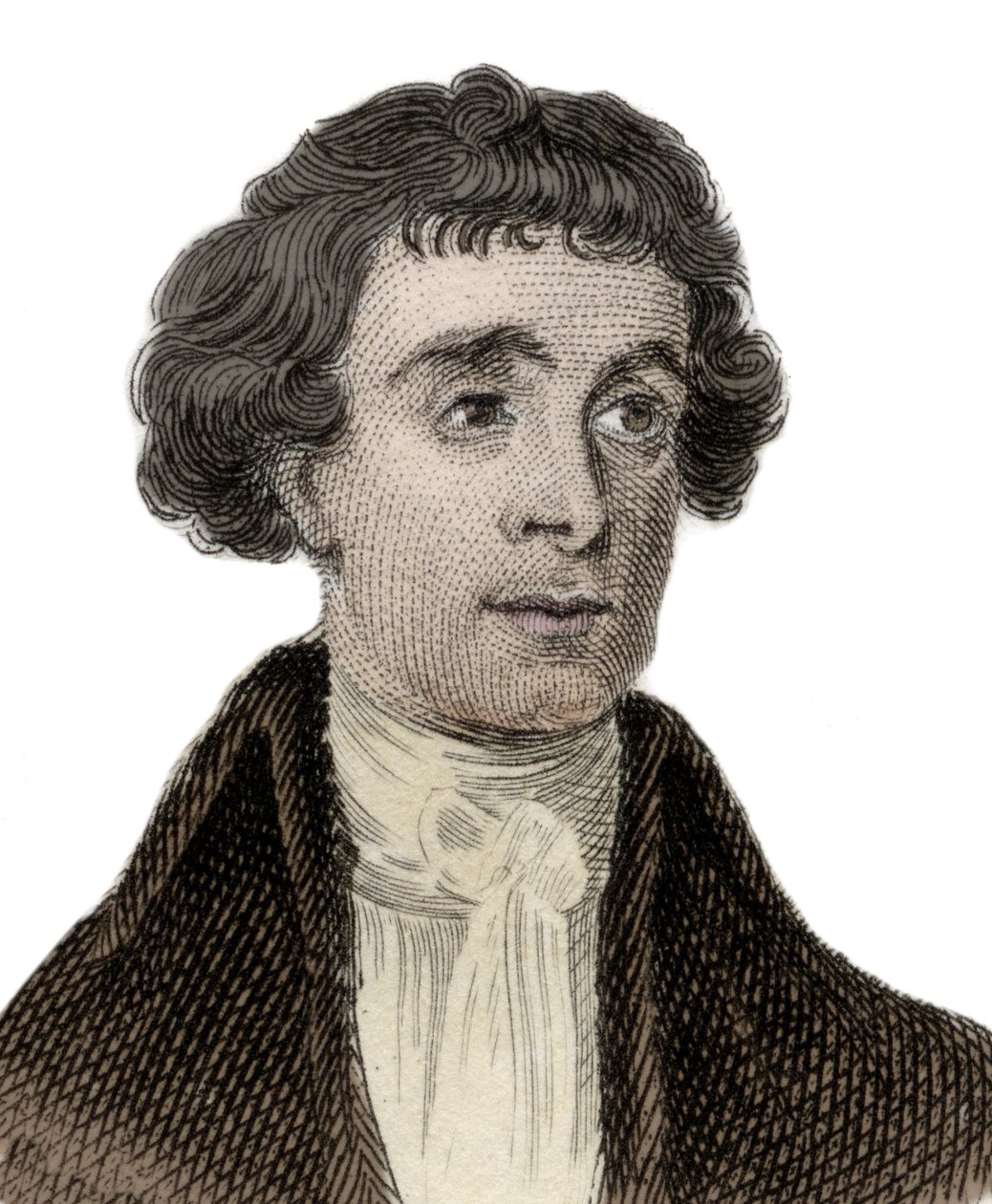 英国语言学家威廉·琼斯爵士 (1746-1794) 的肖像。 作者 未知艺术家