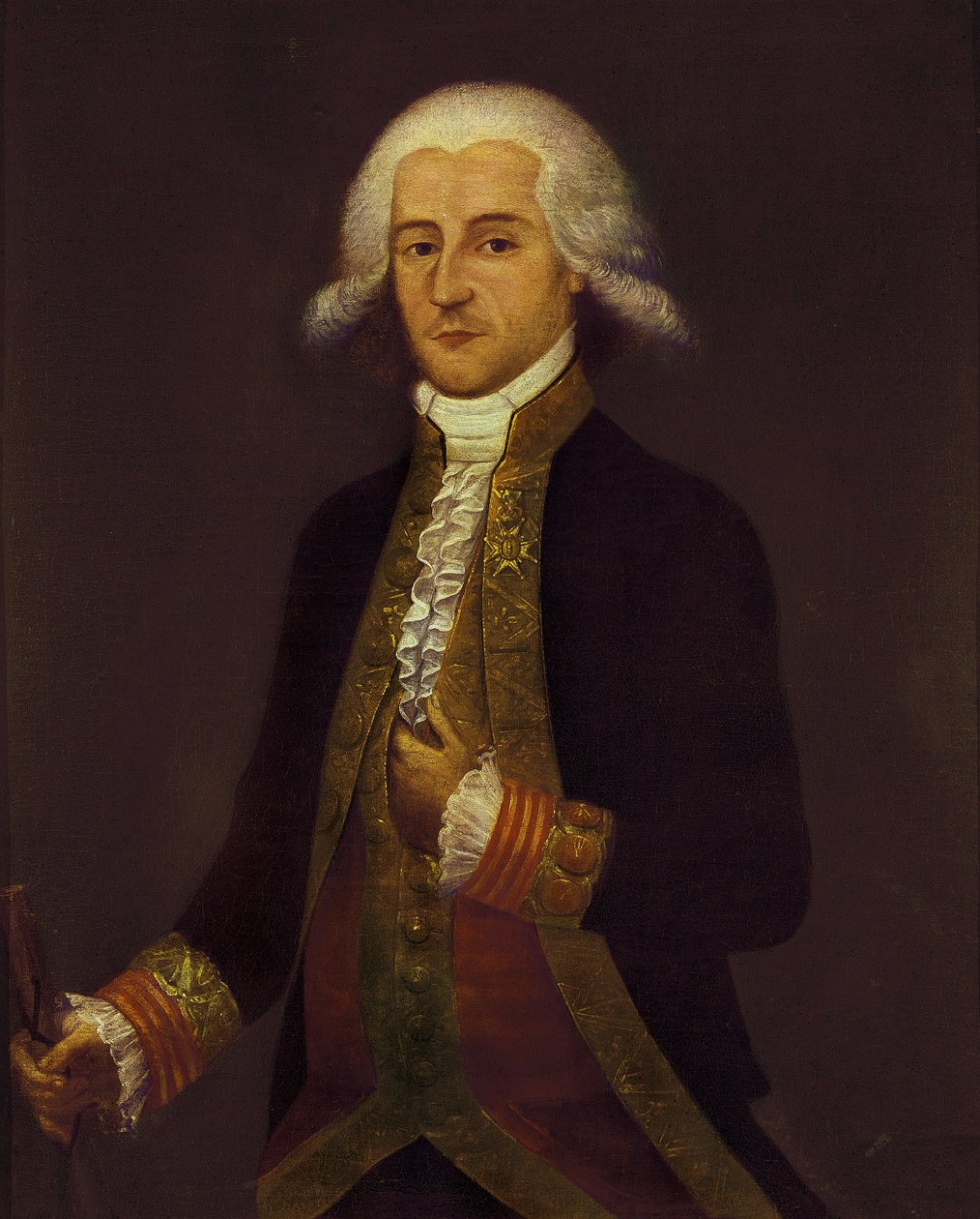 西班牙水手兼军人费德里科-卡洛斯-格拉维纳（1756-1836 年）肖像，18 世纪晚期至 19 世纪（布面油画） 作者 未知艺术家