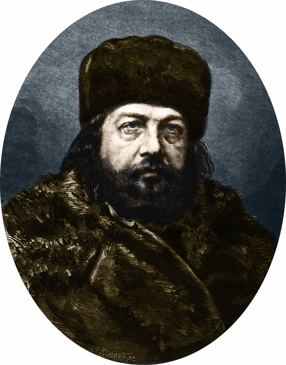 法国诗人、小说家和艺术评论家Theophile Gautier（1811-1872）的肖像。 作者 未知艺术家