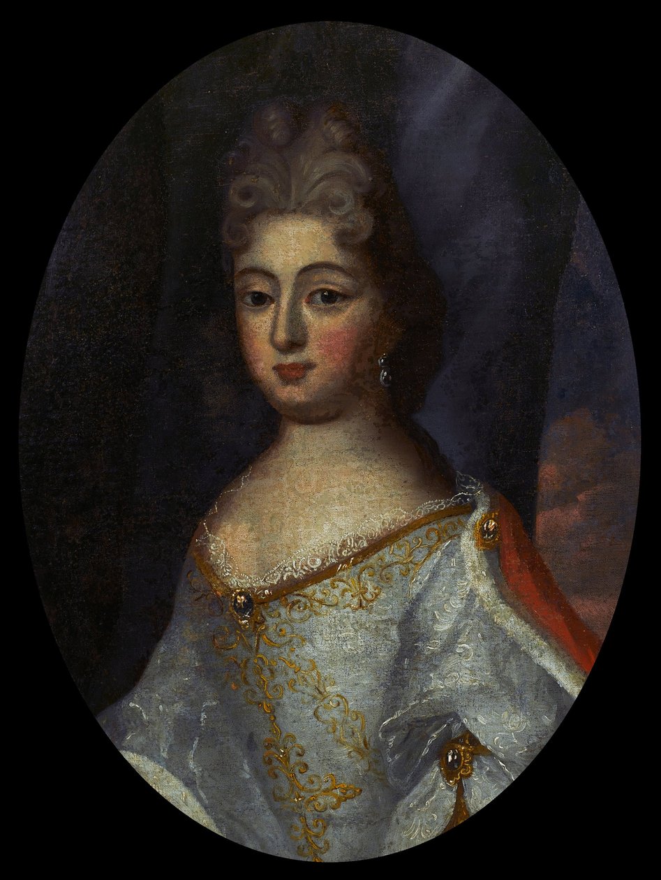 Theresa Kunegunda Sobieska (1676-1730) (Therese Cunégonde Sobieska) 的肖像 - 匿名 - 17 世纪末。 - 布面油画 - 47x38 - 维拉诺宫博物馆 作者 未知艺术家