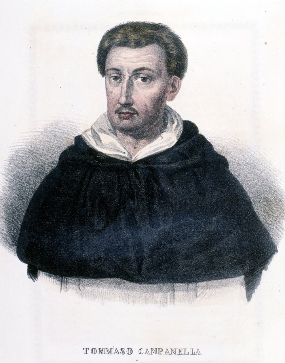 Tommaso Campanella (1568-1639) 的肖像，意大利哲学家。 作者 未知艺术家