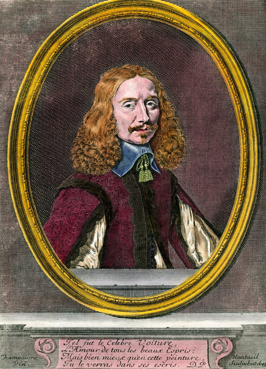 Portrait of Vincent Car (1597-1648) french writer Engraving of the 18th century Private collection 作者 未知艺术家